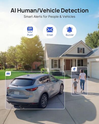 ANNKE 5MP PT Wired Security Camera System Outdoor with Night Vision, One-Way Audio, 8CH 3K Lite DVR and 8 x 5MP CCTV Cameras, 350° pan and 90° tilt, Human&Vehicle Detection, 1TB HDD for 24/7 Recording in Saudi Arabia