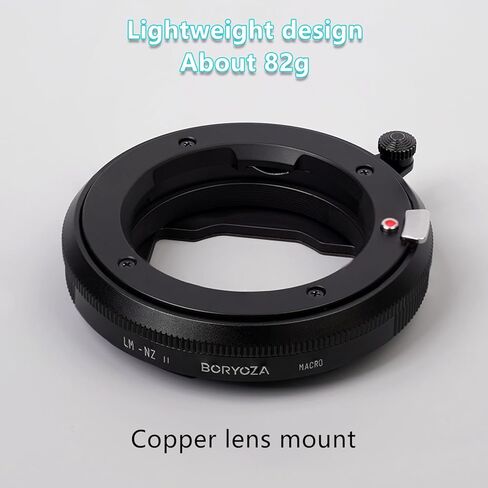 BORYOZA LM-NZ II Electronic Focusing Micrometer Adapter Compatible with Leica M Lens to Nikon Z Cammera Zf Z9 Z8 Z7 Z6 Z6III Z7II Z6II Z5 Z50 Z30 ZFC-Silver in Saudi Arabia
