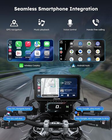 Carpuride W602BSPRO لسيارات BMW Motorcycle Carplay & Android Auto 6.25 بوصة IP67 مقاومة للماء للسيارة Moto GPS Navigation Screen مع بلوتوث مزدوج، قراءة البيانات، OTA، التحكم العجيب، TPMS، بوصلة، مقياس الضغط الجوي in Kuwait