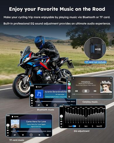 Carpuride W602BSPRO لسيارات BMW Motorcycle Carplay & Android Auto 6.25 بوصة IP67 مقاومة للماء للسيارة Moto GPS Navigation Screen مع بلوتوث مزدوج، قراءة البيانات، OTA، التحكم العجيب، TPMS، بوصلة، مقياس الضغط الجوي in Kuwait
