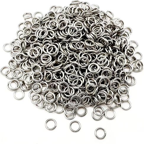 600 Pcs Jump Rings,304 Stainless Steel O Ring,Open/Close Jump Rings,Loop Contactors for Jewelry Making,DIY Crafts, Industrial Repair 8MM in Saudi Arabia