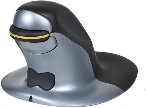 Posturite The Penguin 3 في 1 ماوس عمودي يمكن استخدامه بكلتا اليدين - بصري - كابل/لاسلكي - بلوتوث - USB 2.0-2400 نقطة في البوصة - عجلة تمرير - حجم يد/راحة متوسط ​​- متماثل in Kuwait