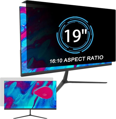 2 Pack 19 inch Computer Privacy Screen for 16:10 Computer Monitor, Anti Glare Blue Light Protector Panel, Anti-Peep Acrylic Hanging Privacy Screen Protection Cover in Saudi Arabia