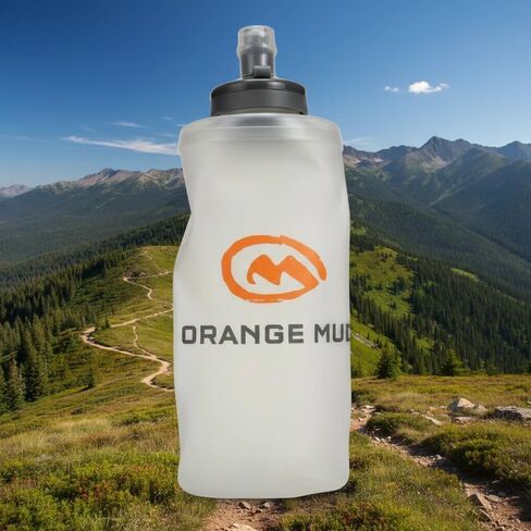 Orange Mud UltraFlask قارورة ناعمة سعة 500 مل مع صمام قفل للعض - زجاجة ترطيب من مادة TPU/HDPE سعة 17 أونصة للجري والمسار والقدرة على التحمل الفائق in Saudi Arabia