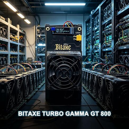 جهاز تعدين البيتكوين Bitaxe Turbo Gamma GT 800 BTC، آلة تعدين التشفير ASIC بقوة 2.5TH/s، استهلاك الطاقة 48 وات، تصميم مدمج مع مروحة مدمجة وإمدادات الطاقة in Kuwait