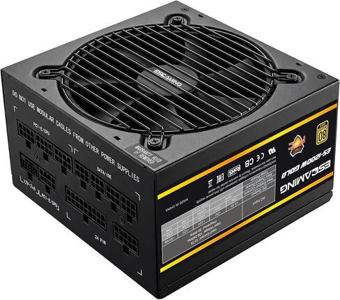 مزود طاقة 1200 وات ATX 3.1، معتمد من 80 Plus Gold، وحدة PSU معيارية بالكامل، PCIe 5.1 جاهز مع كابل 12VHPWR، مروحة صامتة 120 مم، مصدر طاقة للكمبيوتر الشخصي للألعاب عالي الكفاءة in Kuwait