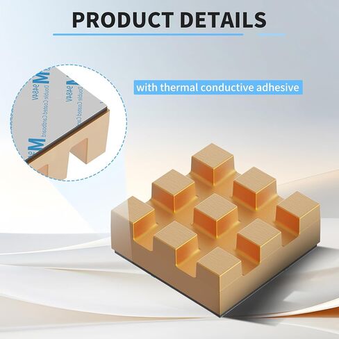 Laptop heatsink Copper coppureper heatsink 6x6x3mm5(pcs) Thermal Conductive Adhesive TapeCopper for Cooling PC GPU Chips VRAM VGA RAM in Saudi Arabia