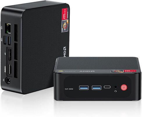 Beelink SER9 Mini PC, AMD Ryzen 7 H 255(8C/16T, up to 4.9GHz), 32GB LPDDR5 1TB PCle4.0 SSD, SER9 Mini Computer Support 4K@240Hz, Tirple Display, HDMI+DP, WiFi6, BT5.2, USB4 in Saudi Arabia