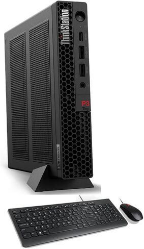Lenovo ThinkStation Workstation Mini Desktop (Intel i7-14700, T400 4GB, 8GB DDR5, 256GB PCIe SSD, WiFi 6, Bluetooth 5.3, 300W PSU, RJ-45, 3 mini Display Port, Win 11 Home) (Renewed) in Saudi Arabia
