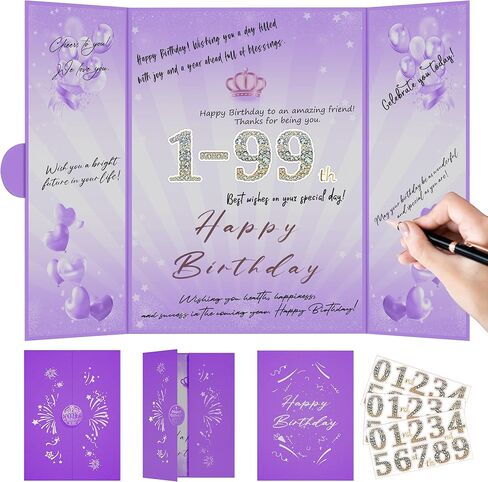 الذهب الأسود من 1st-99th زخارف حفلة عيد ميلاد سعيد 18 "x12" دفتر الضيوف للرجال للرجال مناسبة لجميع الأعمار هدايا عيد ميلاد بطاقة عيد ميلاد in Kuwait