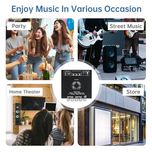 ZK-HT21 Bluetooth Amplifier Board TDA7498E HiFi Chips 2.1 Channel 160W x 2 + 220W Subwoofer Stereo Mini Audio Power Amplifier Module for DIY Home Speakers with Treble and Bass Control in Saudi Arabia