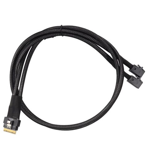 SUNGOOYUE Mini SAS Cable, SFF8654 to SFF8643 Server Data Transmission Line, 12Gbps Speed with 1xSFF8654 to 2xSFF8643 Connectors, for Servers Switches Storage Racks in Saudi Arabia