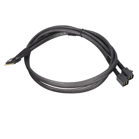 SUNGOOYUE Mini SAS Cable, SFF8654 to SFF8643 Server Data Transmission Line, 12Gbps Speed with 1xSFF8654 to 2xSFF8643 Connectors, for Servers Switches Storage Racks in Saudi Arabia