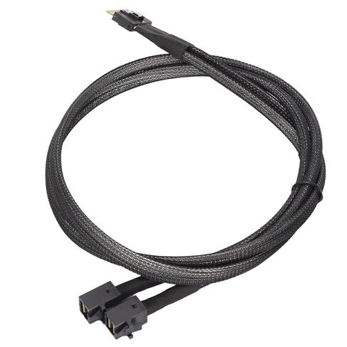 SUNGOOYUE Mini SAS Cable, SFF8654 to SFF8643 Server Data Transmission Line, 12Gbps Speed with 1xSFF8654 to 2xSFF8643 Connectors, for Servers Switches Storage Racks in Saudi Arabia