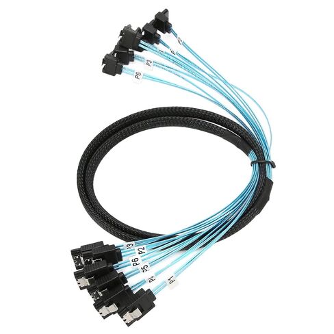 SUNGOOYUE Mini SAS Cable, 6 to 6 Straight Bend Cable 6Gbps, Double Group Shielding Anti Interference, with Hot Swap Support, for SSD and Hard Drives (0.5m / 1.6ft) in Saudi Arabia