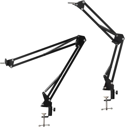 Microscope Arm Stand, Clamp Microscope Arm, Flexible Stand 360 Degree Adjustable Arm and 42mm Lens Ring Set Industrial Camera Foldable Bracket, Lens Support for 40mm Diameter Lens in Saudi Arabia