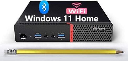 Lenovo ThinkCentre M900 Tiny Desktop PC, Intel Core i5-6500, 8GB RAM, 250GB SSD, Keyboard and Mouse, USB WiFi, USB Bluetooth, Windows 11 Home (Renewed) in Saudi Arabia