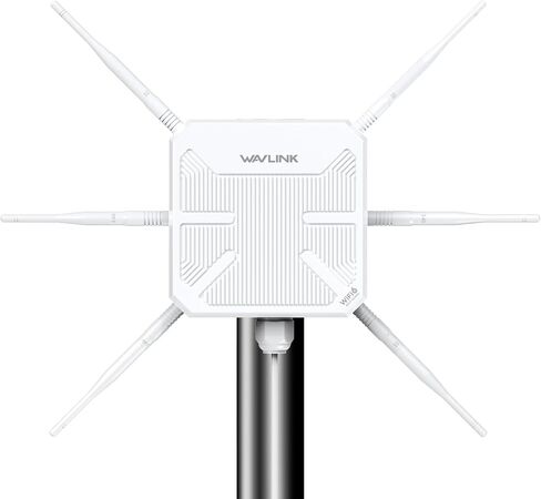 WAVLINK AX3000 Outdoor WiFi 6 Extender, Long Range Outdoor Access Point, 6x7dBi High-Gain Antennas, PoE Powered, IP67 Waterproof Lightning Protection, Starlink Compatible for Farm, RV, Cameras in Saudi Arabia