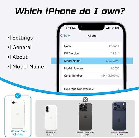 حافظة هاتف iPhone 17e مع مسند بمشبك حزام، متينة مقاومة للصدمات، طبقتان من المتين، حافظة لهاتف iPhone 17e، لحماية غطاء iPhone17e الواقي (أزرق) in Kuwait
