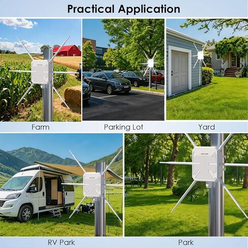 WAVLINK AX3000 Outdoor WiFi 6 Extender, Long Range Outdoor Access Point, 6x7dBi High-Gain Antennas, PoE Powered, IP67 Waterproof Lightning Protection, Starlink Compatible for Farm, RV, Cameras in Saudi Arabia