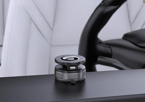 حامل هاتف LEOM for MagSafe للسيارة والمكتب - حامل تثبيت مغناطيسي قابل للطي، يدور 360 درجة، قبضة قوية، حجم جيب صغير، متوافق مع سلسلة iPhone 16/15/14/13/12 (أسود) in Kuwait