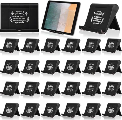 Qunclay 24 Pcs Employee Appreciation Gift Bulk Desktop Cell Phone Stand Holder for Desk Motivational Tablet Stand Thank You Gift for Team Office Coworkers Staff Nurse Week Teachers (Multicolor) in Saudi Arabia