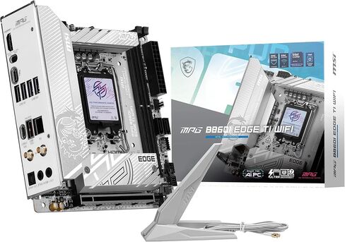 اللوحة الأم MSI MPG B860I Edge TI WiFi، Mini-ITX - تدعم معالجات Intel Core Ultra (السلسلة 2)، LGA 1851-110A SPS VRM، تعزيز ذاكرة DDR5 (8600+ MT/s OC)، PCIe 5.0 x16، M.2 Gen5، Wi-Fi 7 in Saudi Arabia