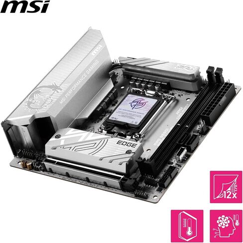 اللوحة الأم MSI MPG B860I Edge TI WiFi، Mini-ITX - تدعم معالجات Intel Core Ultra (السلسلة 2)، LGA 1851-110A SPS VRM، تعزيز ذاكرة DDR5 (8600+ MT/s OC)، PCIe 5.0 x16، M.2 Gen5، Wi-Fi 7 in Saudi Arabia