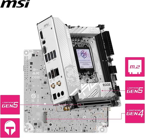 اللوحة الأم MSI MPG B860I Edge TI WiFi، Mini-ITX - تدعم معالجات Intel Core Ultra (السلسلة 2)، LGA 1851-110A SPS VRM، تعزيز ذاكرة DDR5 (8600+ MT/s OC)، PCIe 5.0 x16، M.2 Gen5، Wi-Fi 7 in Saudi Arabia