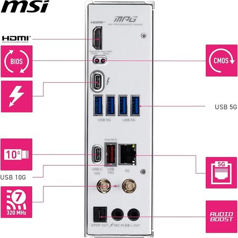 اللوحة الأم MSI MPG B860I Edge TI WiFi، Mini-ITX - تدعم معالجات Intel Core Ultra (السلسلة 2)، LGA 1851-110A SPS VRM، تعزيز ذاكرة DDR5 (8600+ MT/s OC)، PCIe 5.0 x16، M.2 Gen5، Wi-Fi 7 in Saudi Arabia