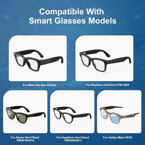 [4 عبوات] أغطية حجب ضوء LED قابلة للتعديل لـ Ray-Ban Meta Wayfarer، Skyler، بطانة الرأس (الجيل 2)، نظارات Oakley Meta، سهلة حجب ضوء LED عند التسجيل، الاستخدام ليلاً ونهارًا، حماية الخصوصية (4) in Kuwait