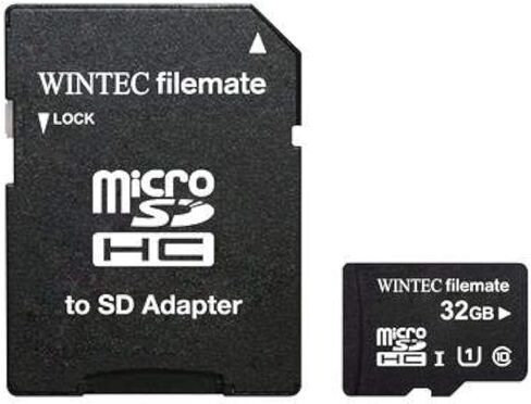 بطاقة Wintec filemate Pro Plus سعة 32 جيجابايت UHS-I U1 microSDHC C10 مع محول بيع بالتجزئة (3FMUSD32GU1PI-R) in Kuwait