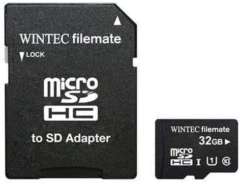 Wintec filemate Pro Plus 32GB UHS-I U1 microSDHC C10 Card w Adapter Retail(3FMUSD32GU1PI-R) in Saudi Arabia