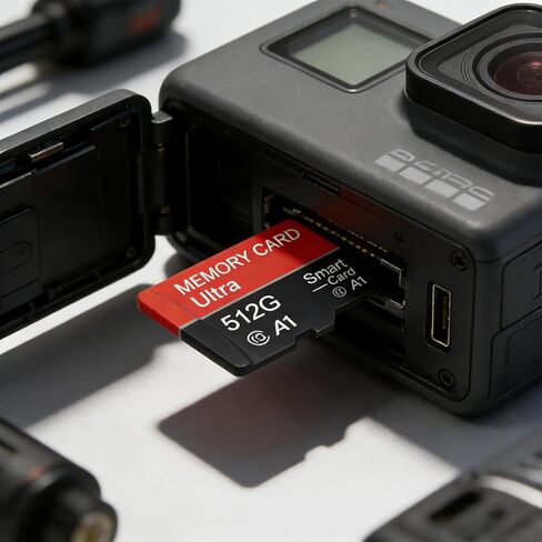 256GB Micro SD Card, Japanese Precision Manufacturing 4K Camera Pro, A2 V30 for Smartphone, Gopro, Action Cams, 4K UHD Video Recording, R/W up to 30/30 MB/s, with Adapter(Black) in Saudi Arabia