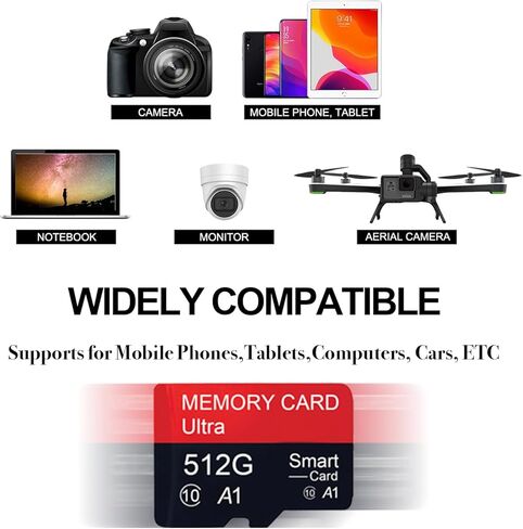 256GB Micro SD Card, Japanese Precision Manufacturing 4K Camera Pro, A2 V30 for Smartphone, Gopro, Action Cams, 4K UHD Video Recording, R/W up to 30/30 MB/s, with Adapter(Black) in Saudi Arabia