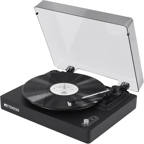 Retekess TR643 Vinyl Record Player, Wireless Turntable Player, 3-Speed Turntable for 33/45/78 RPM Records, Belt Drive, Auto Stop, RCA & AUX Output, Headphone Jack in Saudi Arabia