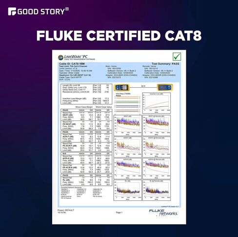 كابل إيثرنت بطول 50 قدمًا، كابل إيثرنت Cat 8 مع كابل إيثرنت عالي السرعة 40 جيجابت في الثانية 2000 ميجاهرتز، سلك توصيل كابل SFTP RJ45 LAN محمي للخدمة الشاقة لجهاز توجيه مودم للألعاب PC PS4/5/6 Xbox (GS50-CAT8-TX) in Saudi Arabia