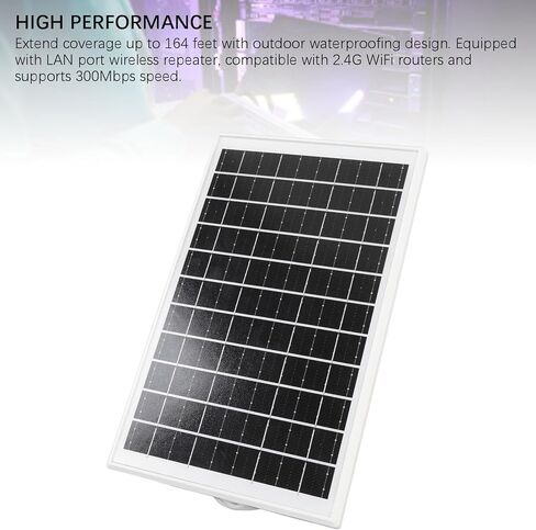 Yctze Solar Powered Outdoor 4G LTE Modem Router, 15W Solar Panel 25600mAh Battery 164ft Range 300Mbps Speed, with LAN Port Wireless Repeater, for Camping RV Outdoor Living in Saudi Arabia