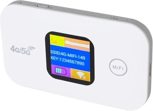 DAN&DRE 4G-5G Mobile Hotspot, Portable LED Display, 300Mbps, SIM Slot, Connect Up to 10 Devices, WiFi Router Modem Without Broadband, 10 Hours in Saudi Arabia