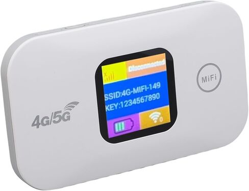 DAN&DRE 4G-5G Mobile Hotspot, Portable LED Display, 300Mbps, SIM Slot, Connect Up to 10 Devices, WiFi Router Modem Without Broadband, 10 Hours in Saudi Arabia