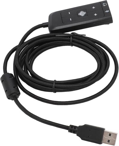 محول صوت USB إلى 3.5 مم من فاباتر، وبطاقة صوت خارجية للصوت المحيطي الافتراضي، ومحول صوت مع مؤشر LED، والتحكم في مستوى الصوت، والتوصيل والتشغيل، وكابل 2 متر للكمبيوتر الشخصي، in Saudi Arabia