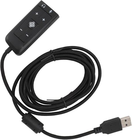 محول صوت USB إلى 3.5 مم من فاباتر، وبطاقة صوت خارجية للصوت المحيطي الافتراضي، ومحول صوت مع مؤشر LED، والتحكم في مستوى الصوت، والتوصيل والتشغيل، وكابل 2 متر للكمبيوتر الشخصي، in Saudi Arabia