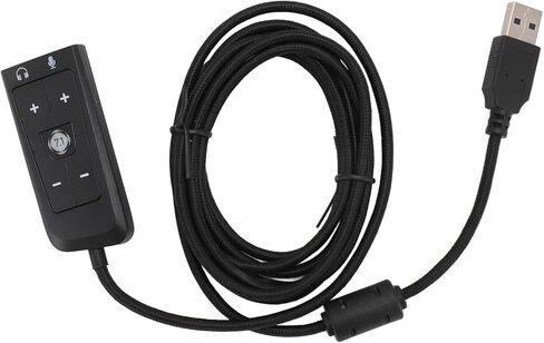 محول صوت USB إلى 3.5 مم من فاباتر، وبطاقة صوت خارجية للصوت المحيطي الافتراضي، ومحول صوت مع مؤشر LED، والتحكم في مستوى الصوت، والتوصيل والتشغيل، وكابل 2 متر للكمبيوتر الشخصي، in Saudi Arabia