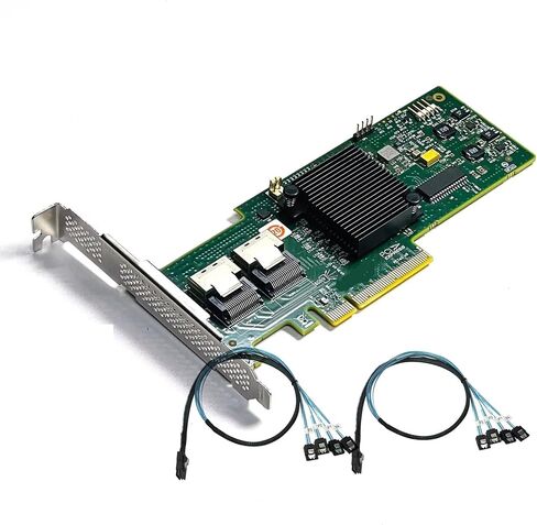 9240-8i RAID Controller Card 6Gbps FW:P20 9211-8i IT Mode PCIe Expander Card for unRAID+8087 Cable(9240-8i and 8087) in Saudi Arabia