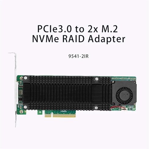 PCIe3.0 X8 to 2X M.2 NVMe Raid Adapter 2241-2IR Support RAID 0/1 88NR2241 Controller in Saudi Arabia