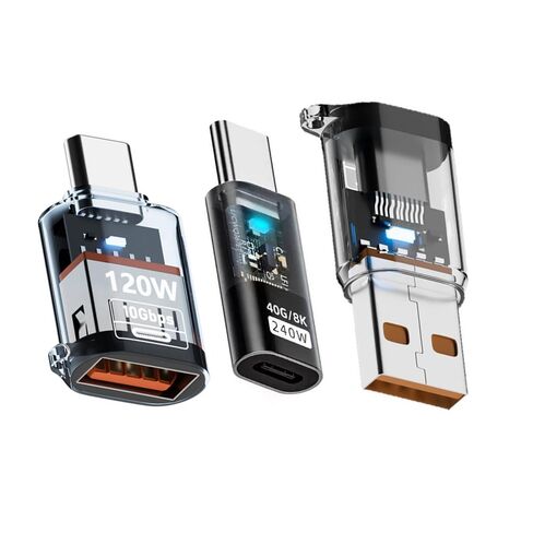 3 قطعة/الوحدة Type-C USB-C أنثى إلى USB Type-A أنثى محول الشحن السريع البيانات الجهد الحالي الذكية LED عرض مراقبة العرض الكاشف تستر in Kuwait