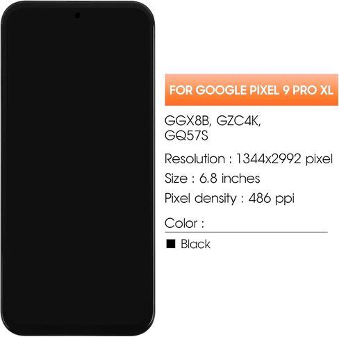 INCELL for Google Pixel 9 Pro XL LCD Screen Replacement for Google Pixel 9 Pro XL LCD Display GGX8B, GZC4K, GQ57S Screen Touch Digitizer Assembly Repair Part with Bracket in Saudi Arabia