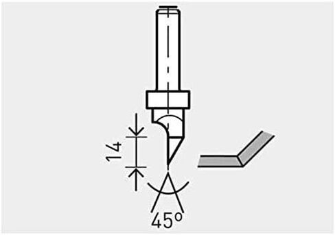 Festool HW Plasterboard Milling Cutter HW S8 D12,5/45° in Saudi Arabia
