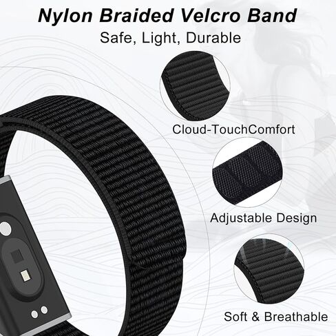 Nylon Sport Band Compatible with Hume Band Women Men, Breathable Nylon Adjustable Waterproof Replacement Wristbands Straps for Hume Health Bands in Saudi Arabia