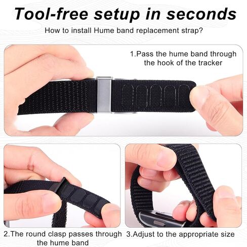 Nylon Sport Band Compatible with Hume Band Women Men, Breathable Nylon Adjustable Waterproof Replacement Wristbands Straps for Hume Health Bands in Saudi Arabia